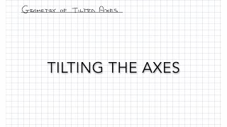 Geometry of Tilted Axes:  Incline Problems