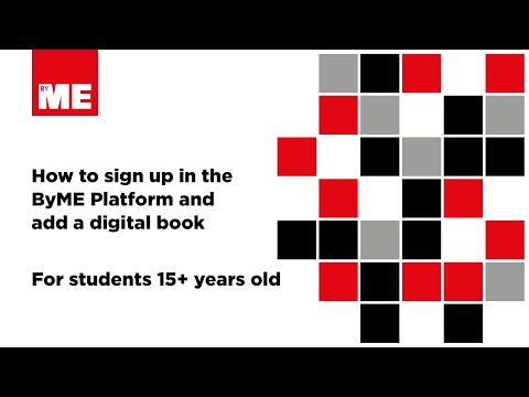 How to sign up in the ByME platform and add a digital book - Students 15+ years old