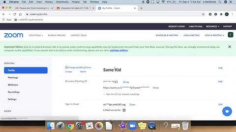 Setting Your Name and Profile Picture in Zoom