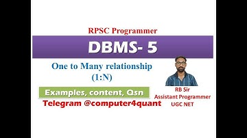 DBMS 5 | one to many relationship | Relationship in dbms | many to one relationship