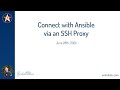 Connect with Ansible via an SSH Proxy