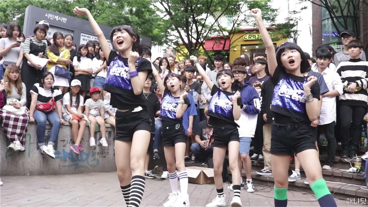 160910 프리티 (PRITTI) - OK OK (홍대 춤추는곰돌 버스킹공연) By 애니닷