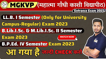 MGKVP Time Table | (Only for University Campus-Regular) Exam | 2023