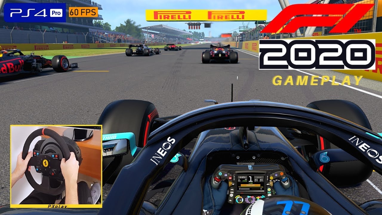 F1 2020 PS4 gameplay Race at Silverstone with Mercedes (w/steering