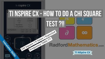 TI NSpire CX - Chi Square Test - How to do a chi square test with the calculator and Expected Values