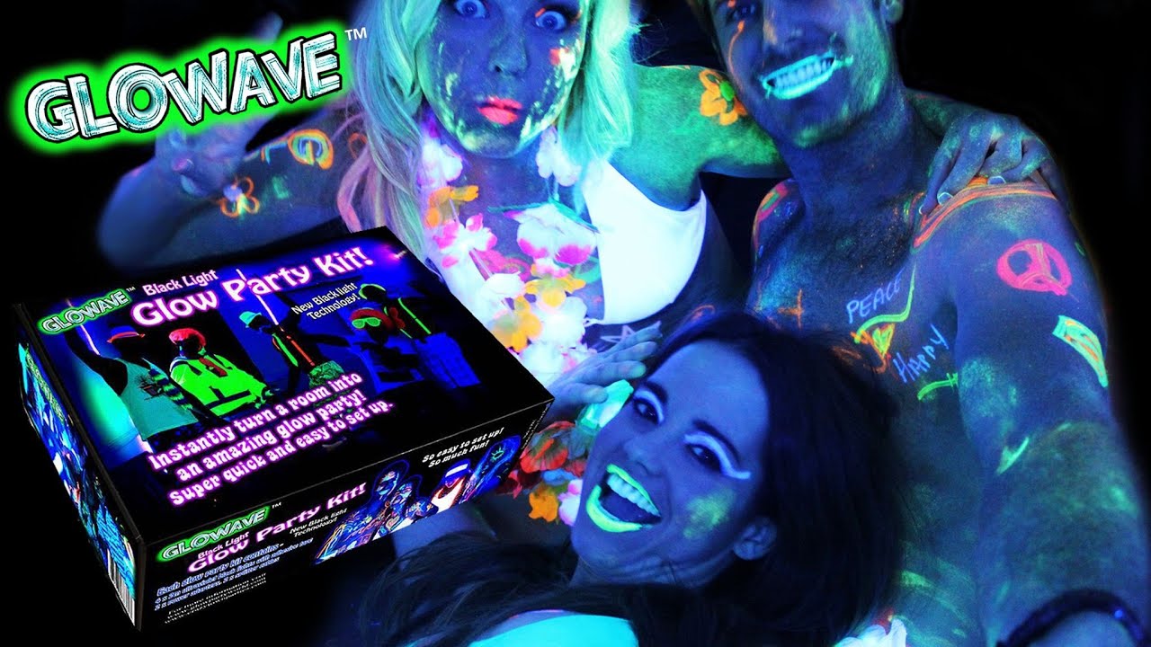 Black Light Glow Party Kit GLOWAVE! For epic glow in the dark