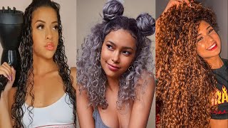 Beautiful Long Curly Haircut Transformation Tutorials Compilations