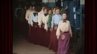 Gibson Girls c.1904 Clock Out in Amazing 4K 60fps
