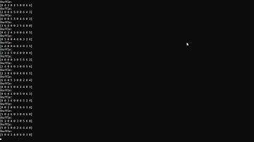 BogoSort sorting 10 elements