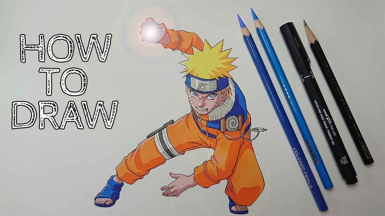 How to draw Naruto Uzumaki, Naruto full body step by step