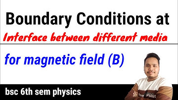 boundary conditions at interface between different media
