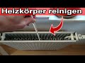 Heizkörper von innen reinigen &amp; von Staub befreien – Heizung Abdeckung entfernen | Anleitung