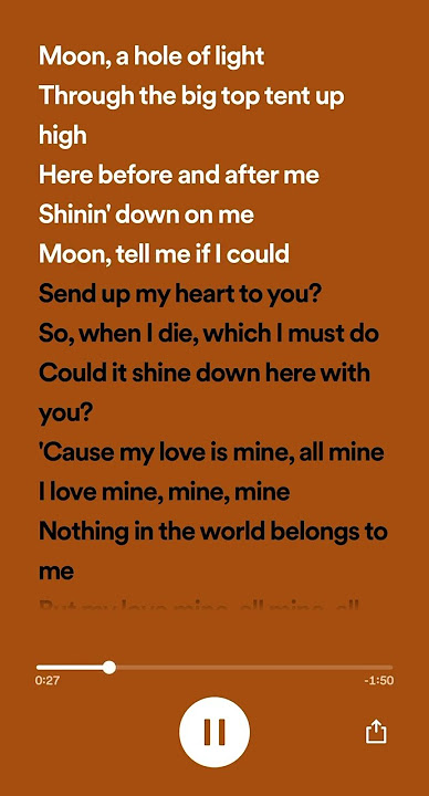 Mitski : My love mine all mine || #lyrics