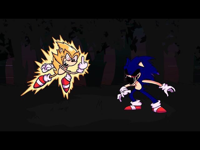 Sonic.EXE Over Fleetway Sonic [Friday Night Funkin'] [Mods]