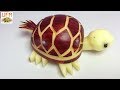 How To Make Apple Tortoise - Fruit Carving Garnish - Food Art Decoration