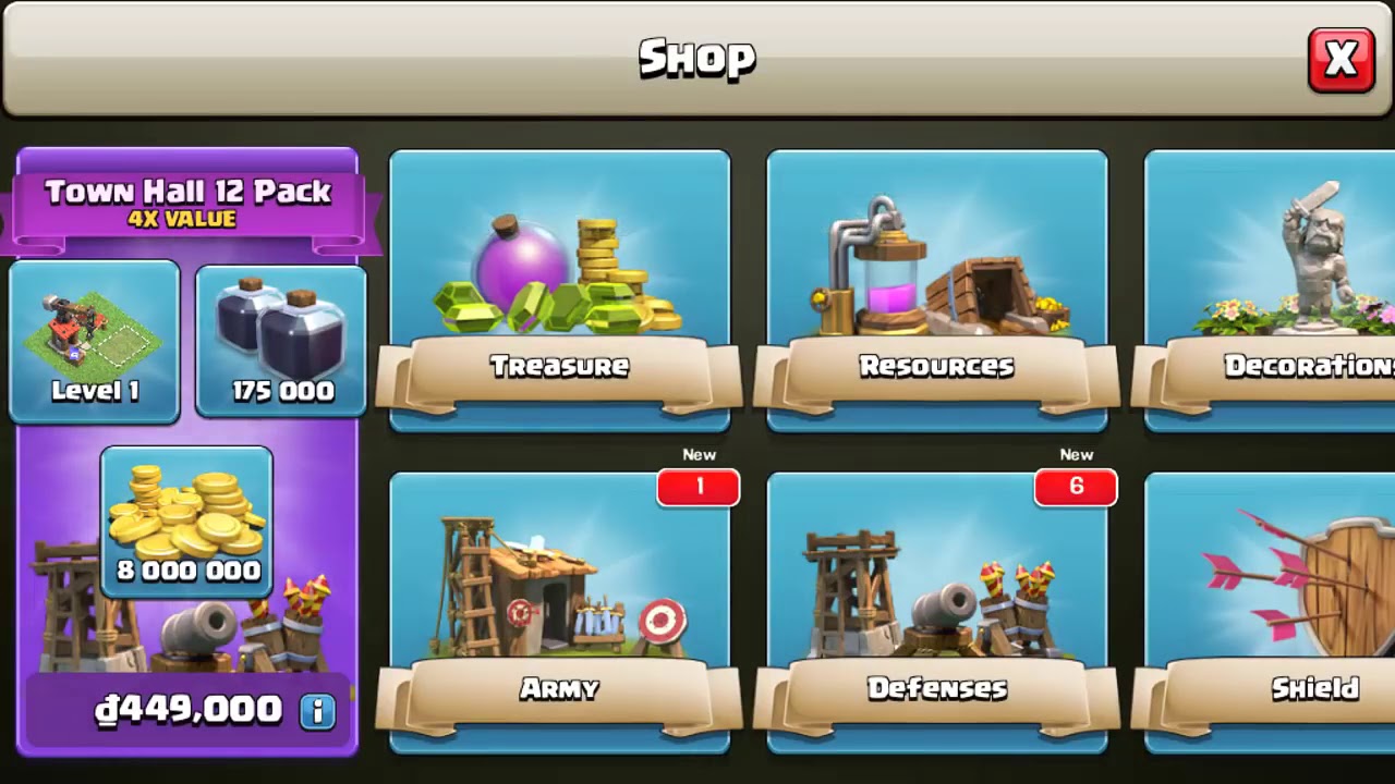Gemming To Town Hall 12 Clash of Clans New Update June 2018
