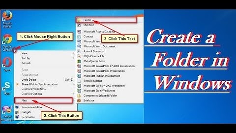 How To Make A Folder In Windows 7 - YouTube[ English ]