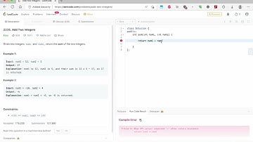 Add Two Integers Leetcode 2235 | C++ | Java | Python