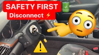 ⛔️HOW TO⚠️ Acura RL Airbag & Steering Wheel Removal | 2005-2012 ⚠️ USE CAUTION ⛔️