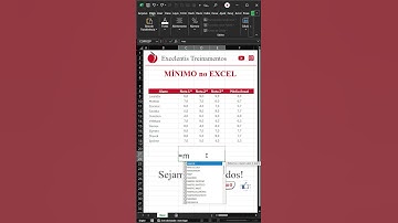 [EXCEL] Valor MÍNIMO em uma TABELA no  #excel #aprendeexcel #excelbr #dashboard #microsoft #windows