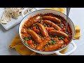 Slow cooked butter chicken sausages