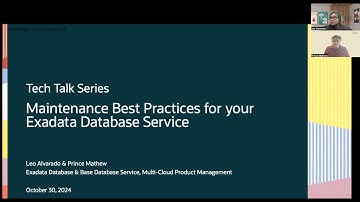 Exadata Cloud Tech Talk - Learn About Maintenance & Updates Best Practices