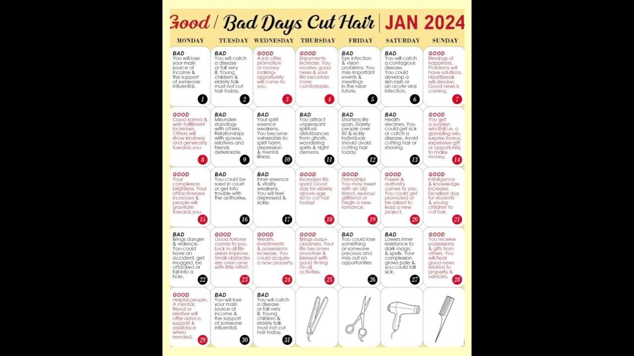 GOOD/BAD DAYS CUT HAIR/ JAN 2024 YouTube