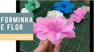 Forminha e Flor de Papel Crepom FÃCIL (2 em 1)