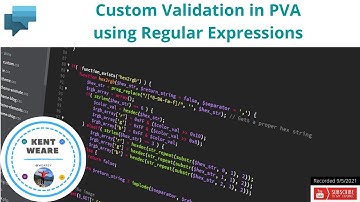 104  - Custom Validation in Power Virtual Agents using Regular Expressions