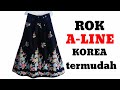 POTONG & JAHIT ROK A-LINE KOREA | CARA MENJAHIT ROK BATIK | HOW TO SEW A-LINE LINE SKIRT | POLA ROK