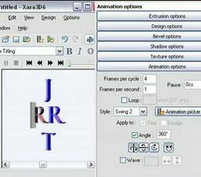 Xara3D J.R.R.Tolkiens logo reproduced in Xara3D