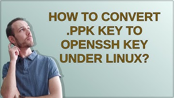 How to convert .ppk key to OpenSSH key under Linux?