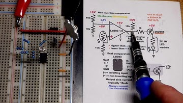 LM393 LDR Based 5V 1W LED Nightlight NPN BJT Switch Non Inverting Comparator Circuit