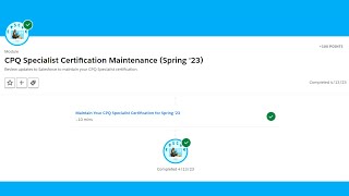 CPQ Specialist Certification Maintenance (Spring'23) || Salesforce Trailhead