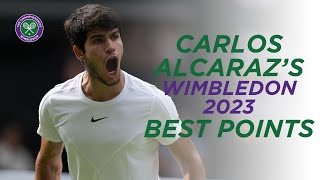 He Has Every Shot 🤯 | Carlos Alcaraz Best Points from Wimbledon 2023