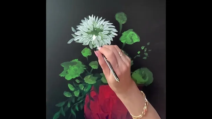 How to paint white flowers in acrylic paints. Easy...