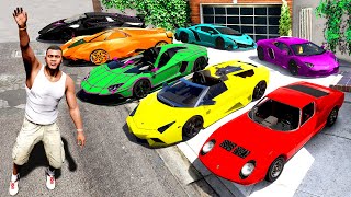 Collecting LAMBORGHINI SUPER CARS in GTA 5!