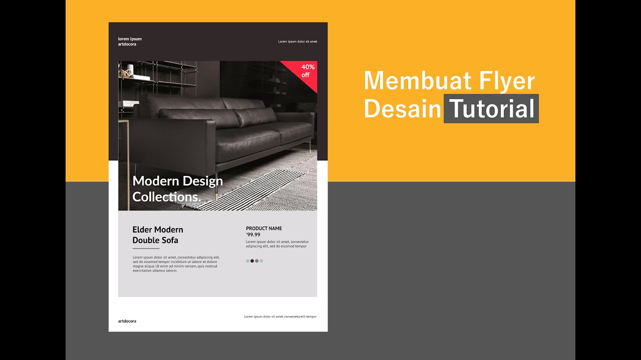  Cara membuat flyer  di photoshop brochure design YouTube