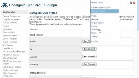User Profile Plugin - synchronization