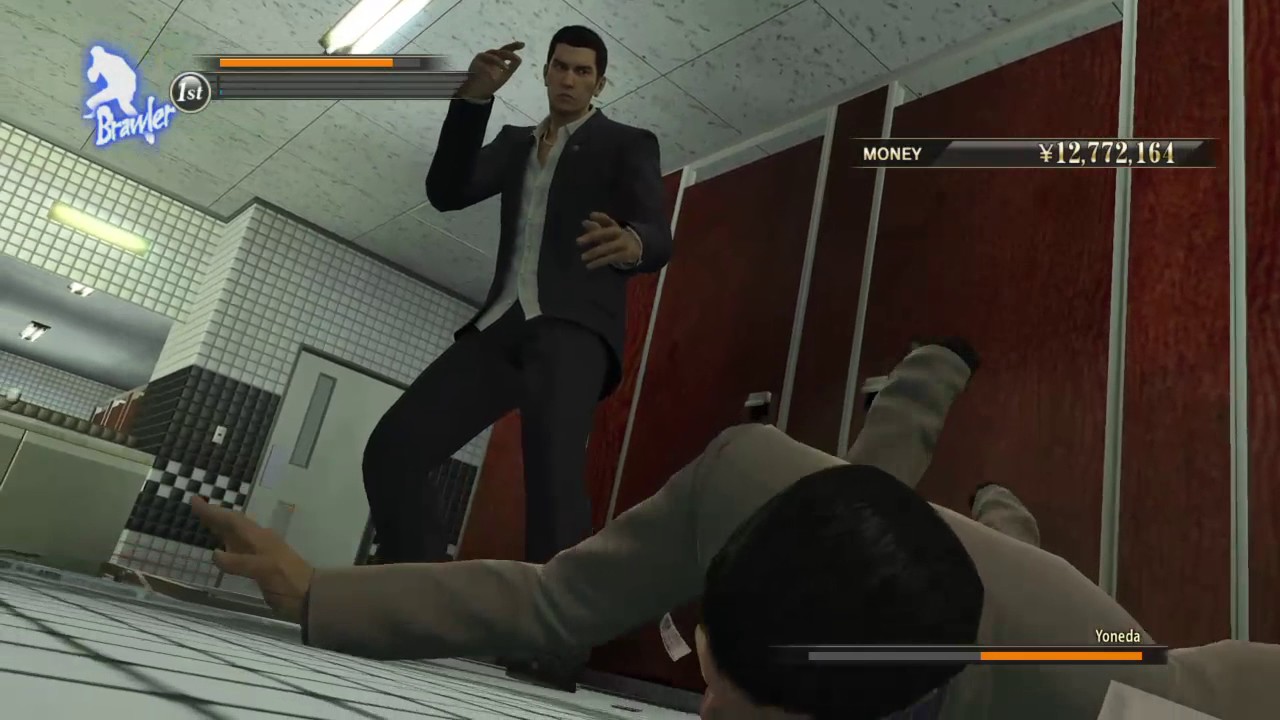 Yakuza 0 Bathroom Fight YouTube