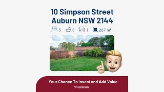 Unlocking 🔐 10 Simpson Street, Auburn NSW 2144 | 3 Bed 1 Bath 2 Car