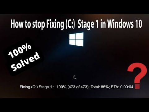 Как остановить исправление стадии C 1 в Windows 10 || #fixingc #проверка #windows10