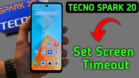 Tecno Spark 20 screen timeout kaise change kare, how to set screen timeout in tecno, auto lock scree
