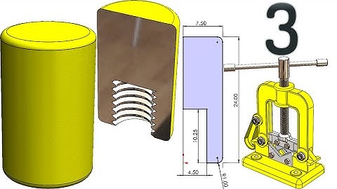 3-Project 47| Clamp-Sided Pipe Vise | SolidWorks Tutorial: handle knob