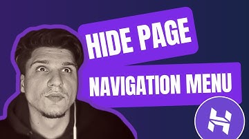 How Do I Hide Page From The Website’s Navigation Menu Hostinger Website Builder