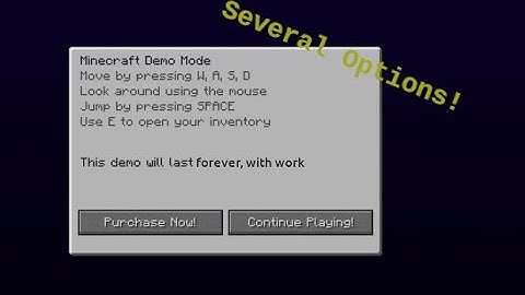 Minecraft Demo tricks! Infinite time, custom worlds, old full versions! (Java)[HD]