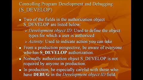 12. Critical Authorization Objects - Part 5