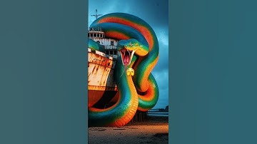 Nature Adventure | big python and shipwreck video #shortvideo #trandingshorts #nature #python  #ai