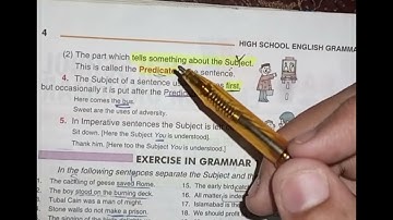 Subject and Predicate chapter no 2 Wren and Martin