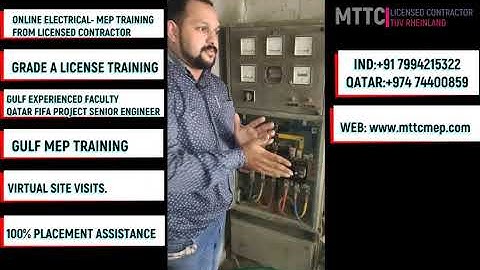 MTTC Online MEP training from licensed contractor.Diesel generator and control panel